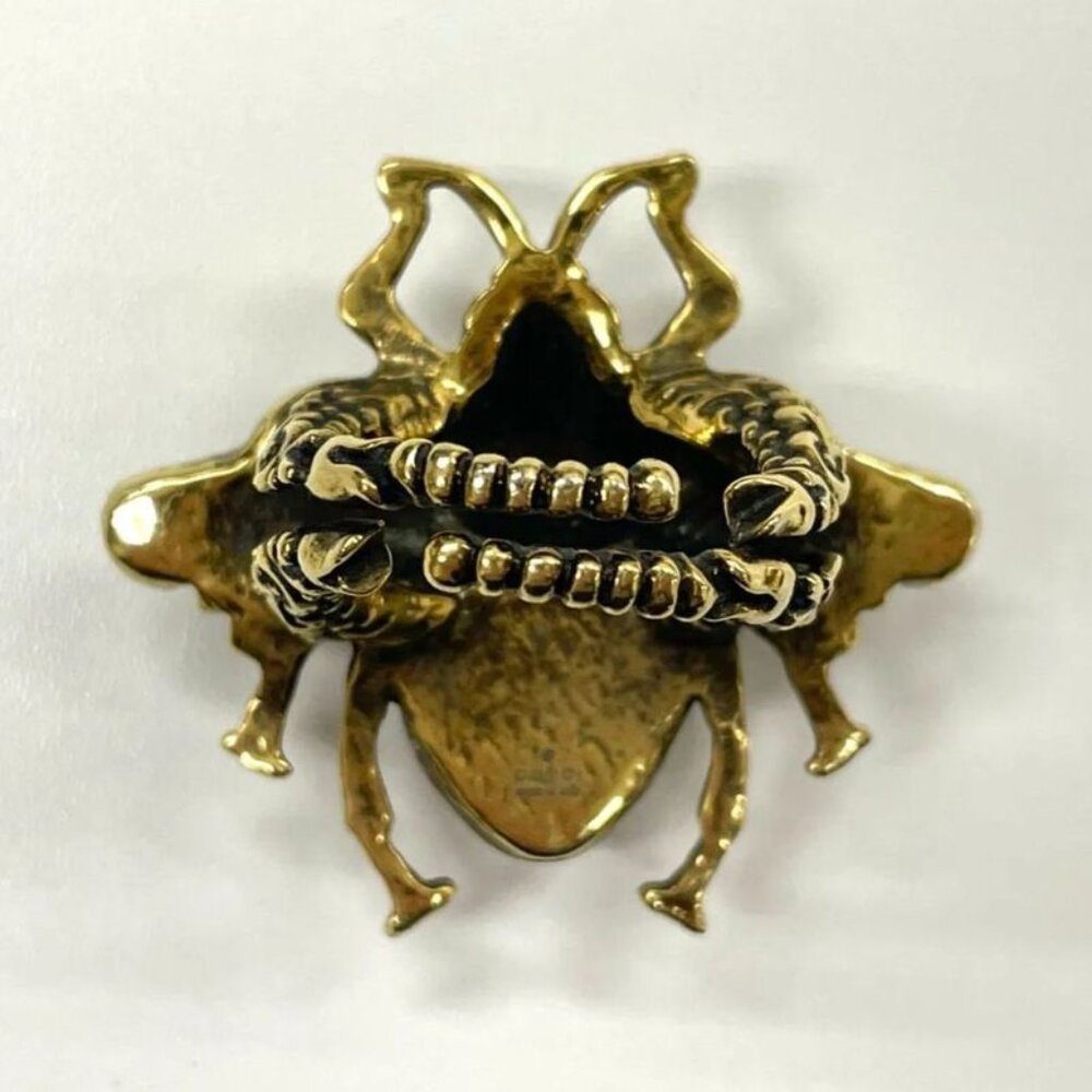 Gucci Bee Ring S GP Rhinestone Faux Pearl - Picture 6 of 14